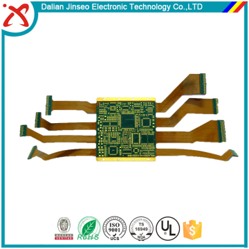 Custom-made rigid flexible pcb with gold-plating