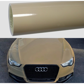 super gloss light yellow car vinyl wrap