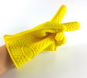 Yellow Purple Green Finger Glove Silicone Material