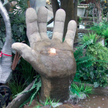 Outdoor decoration carved granite stone large hand sculpture