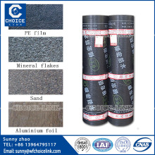 Torch bituminous waterproofing materials for concrete roof