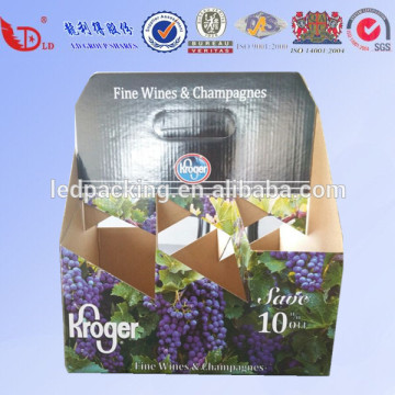 6 Bottles Paper Beer Box,Carton Box For Beer Packing,Corrugated Wine Packing Box