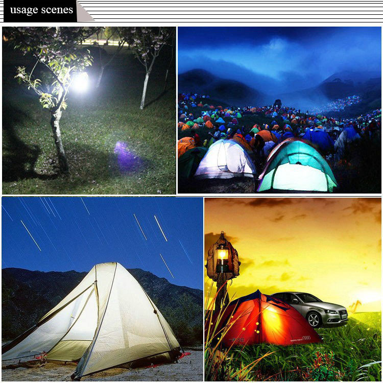 High Quality Outdoor Plastic Emergency Torch Light USB Rechargeable LED Camping Lantern Lights Solar Powered