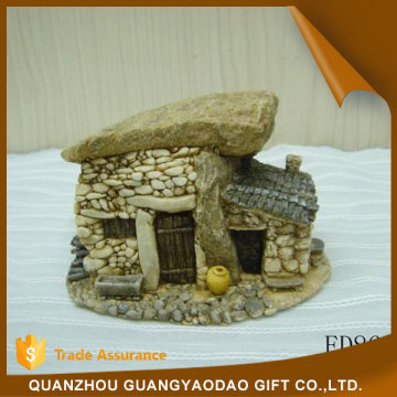 Resin souvenir items stone carving house shape statue gift item
