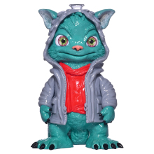 Colored Polymer Clay Glass Pipe,Handmade Kneading 3D Cute Small Loong Bong,Borosilicate Glass Hookah,Handmade Crafts