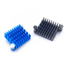 Custom machining anodizing aluminum Small black heat sinks