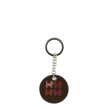 Friendly Dog Leather Pendant Key Chain