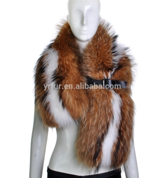 YR152 Luxury Genuine Raccoon Fur Shawl Patchwork Fur Wrap