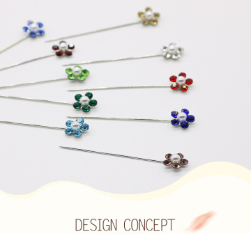 Wholesale Flower Shape Scarf Pin for Hijab and Muslim Scarves