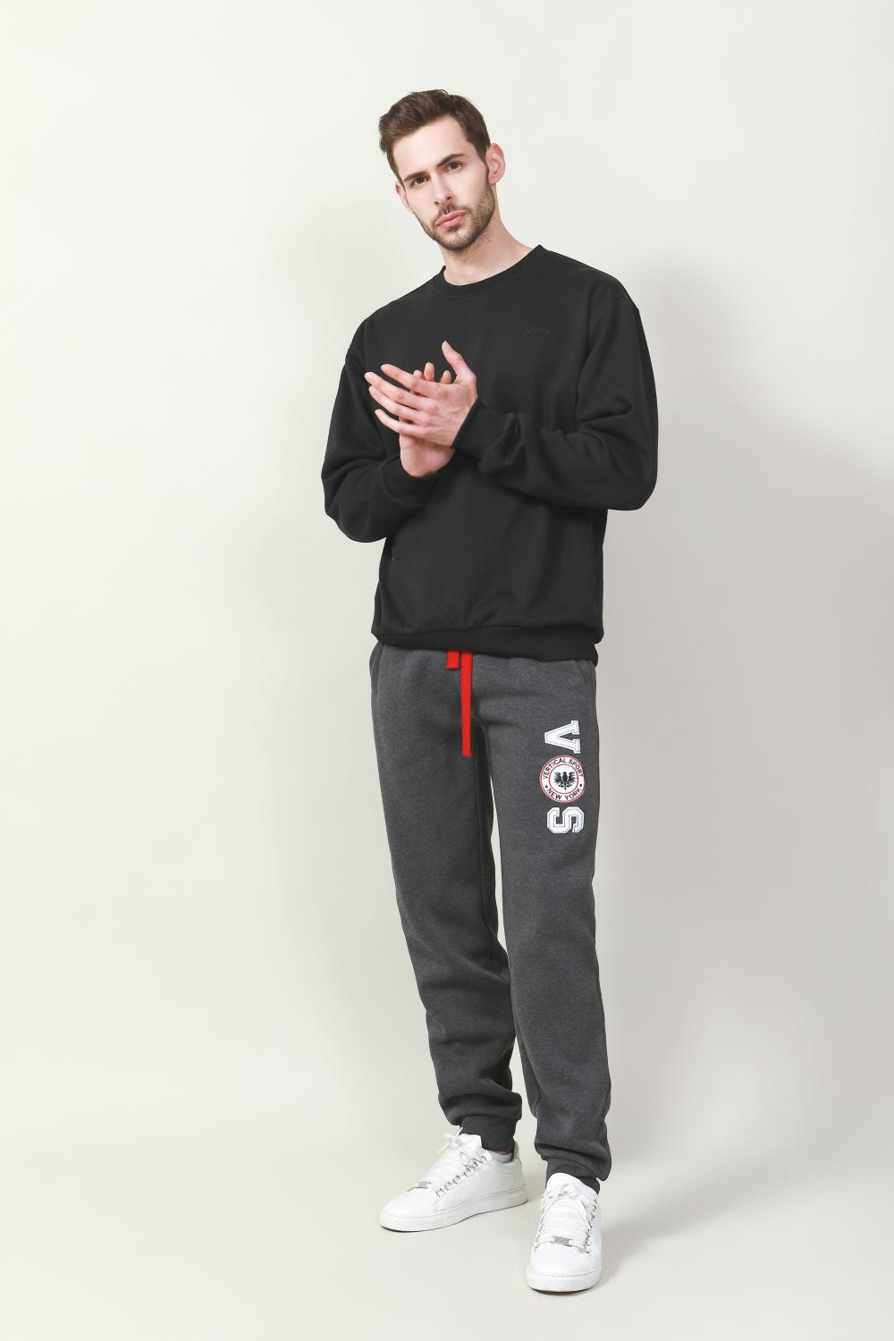 Men's grey melange sport pant 