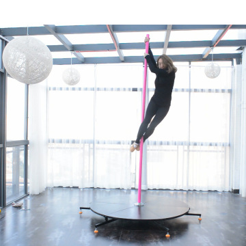 Chrome Pole Dance Stage: Spinning & Static Options