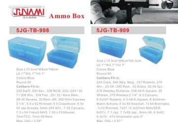 Hard shell 50 round Ammo case 270Wins 224Clark 22 caliber ammo box