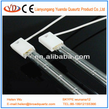 Single tube shortwave infrared paint curing lamp