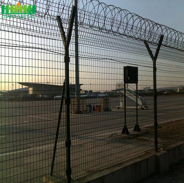 High Security Anti Climb Airport Fence with Razor Barbed Wire