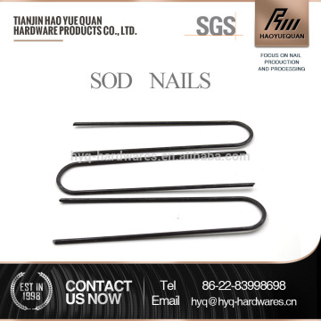 Sod staples knurled g type sod nail sod staples from china