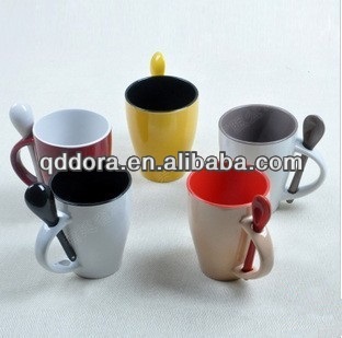 ceramic mug unique coffee mugs with spoon