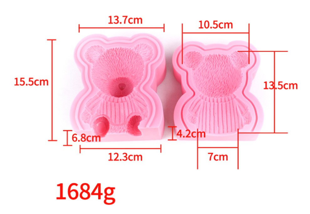 Silicone Mousse Cake Mold 3d Big Teddy Bear 6