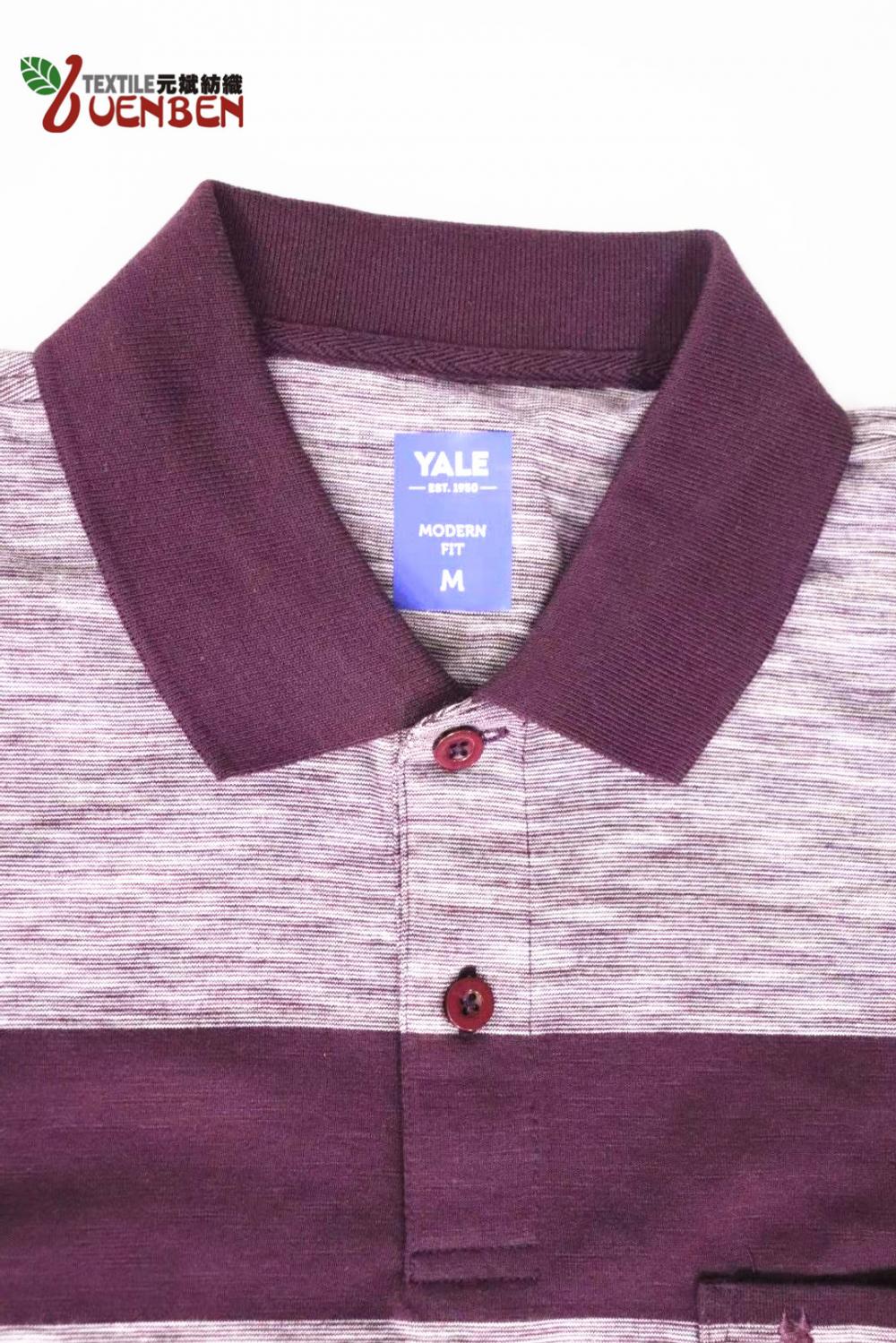 Polo en jersey flammé à rayures YD pour homme