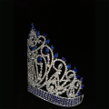Kecantikan Blue Queen Girl Pageant Crown Tiara
