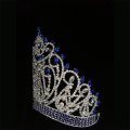 Diadème couronne pageant beauté reine bleue