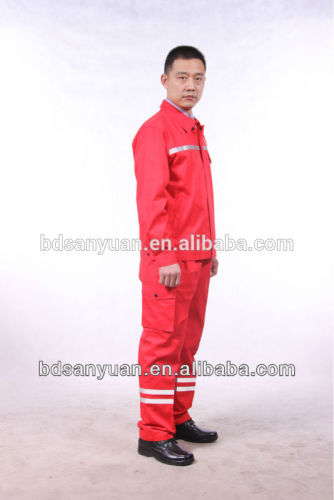 EN11612 aramid blend anti-fire firefighter overall with reflective fabric