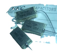 New Antique Japanese Copper Case NEC 10PF 500V Oil Immersed Mica Axial Capacitor