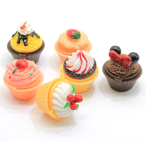 New Design Resin Cake Decoration 100Pcs 3D Simulation Dessert With Box Children Dollhouse Toys