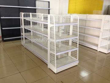 The chemist's shop/Store Shelf in milk white with mesh back panel & white price label