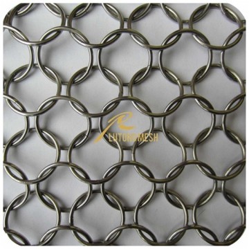 Stainless steel ring chain mail mesh for decorative architectural project