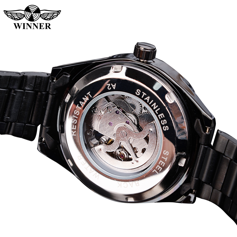 New winner mechanical watch fashion hollow waterproof watches automatic men relogio masculino GMT1192