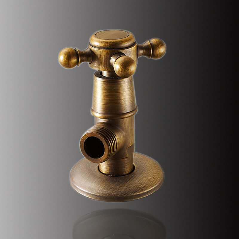 全銅製アンティークウォーターヒータートライアングルスプールレトロミキシングバルブストップバルブ