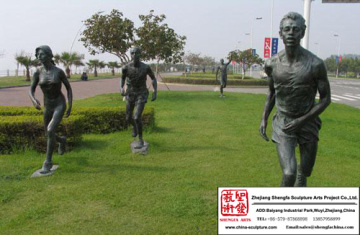 Plaza Kinetic Bronze Sculpture