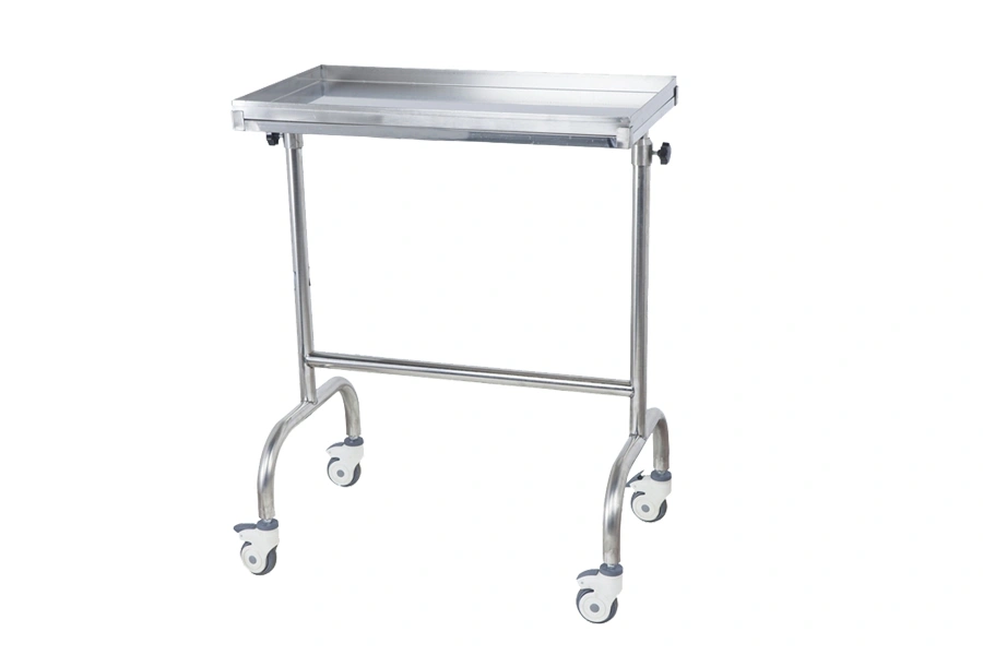 Hospital Fan Shaped Operation Apparatus Table Instrument Trolley
