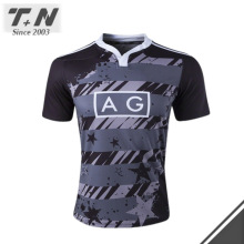 Sublimation custom rugby jersey with high quality rugby jersey fabric