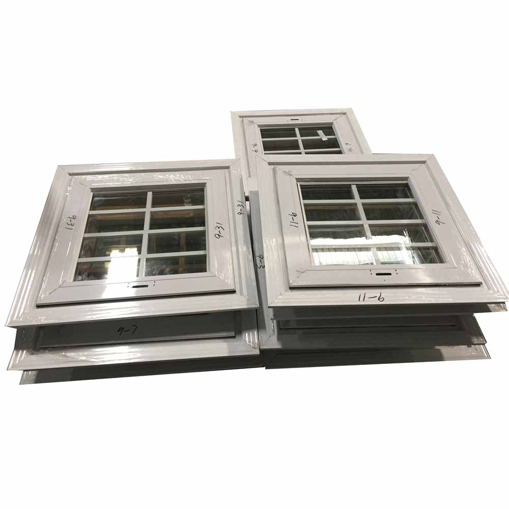 Waterproof white profile color new window grills design double reflective glass bathroom window grill design