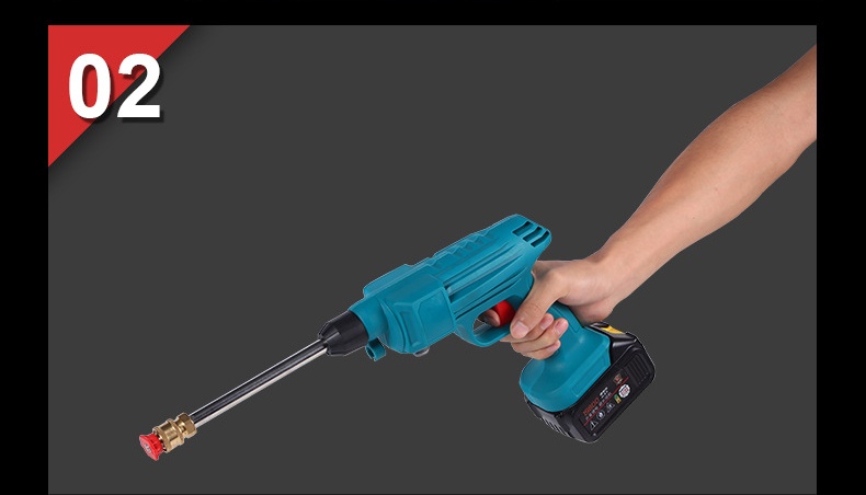 Wireless High Voltage Lithium Battery Car Wash Water Gun Electric Portable Rechargeable Household Washing Machine
