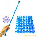 Bescon 49pcs Gem Blue Mini Многогранные кости в длинной трубке, сапфировые мини-подземелья и драконы RPG Dice 7X7pcs, Long Stick Set