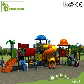 Popular curved large children outdoor playground tunnel slides