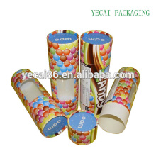 Fancy Custom Printed Round Paper Popcorn /Chocolate packaging box custom popcorn tube