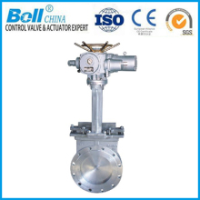 Electric slurry knife gate valve