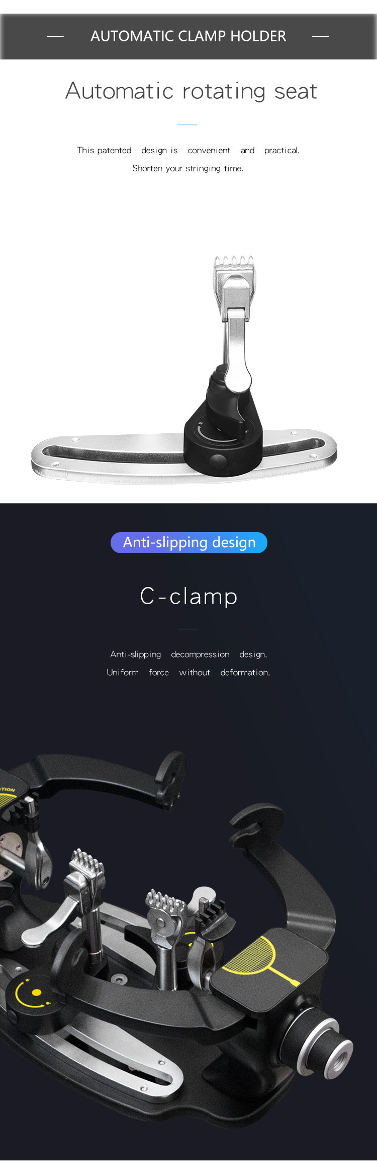 SIBOASI Badminton racket Use Automatic Stringing Machine S516