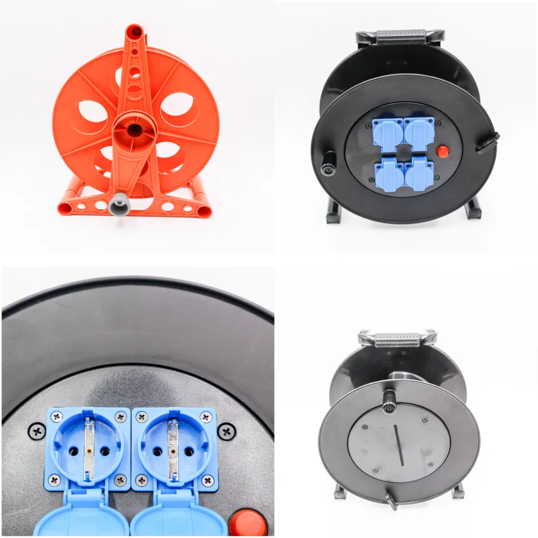 Cord Storage Reel with Center Spin Handle Empty Plastic Cable Reel