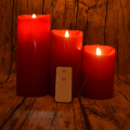 Colored Electric Led Flameless Pillar Candles Set