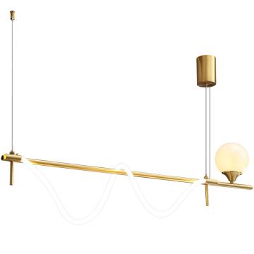 INSHINE White Twining With Strip Pendant Light