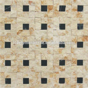 Building Material Golden Select Glass And Stone Mosaic Wall Tiles