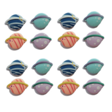 100Pcs / lot Cute Planet Flatback Resin Cabochon Fit Phone Decoration Crafts DIY Scrapbooking Hair Bows Center Accessories