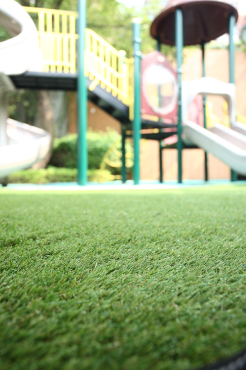 Artificial grass, playground