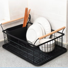 Single-Tier Metal PC Dish Storage Rack