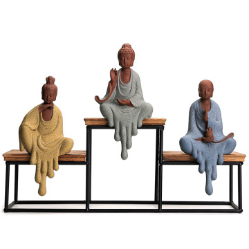 Ceramic Crafts: Ksitigarbha, Avalokiteshvara, and Sakyamuni Buddha