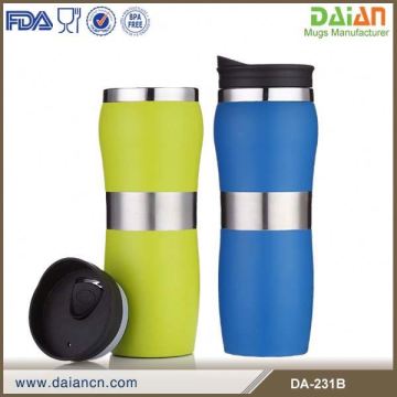 Wholesale customized thermos insulated stainless steel tumbler with sippy lid